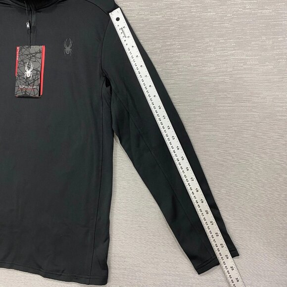 SPYDER 1/4 Zip Shirt Mens Small Black Base Layer Lightweight Pullover Quick Dry - Picture 11 of 11